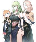 Annette and Mercedes helping dancer Byleth prepare