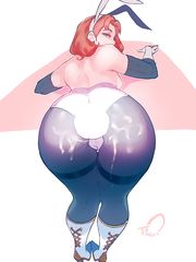 Someone made a mess on Bunny Annette (thiccwithaq/nyantcha)