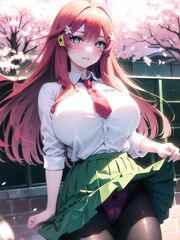 Redhead beauty in a short skirt and transparent panties